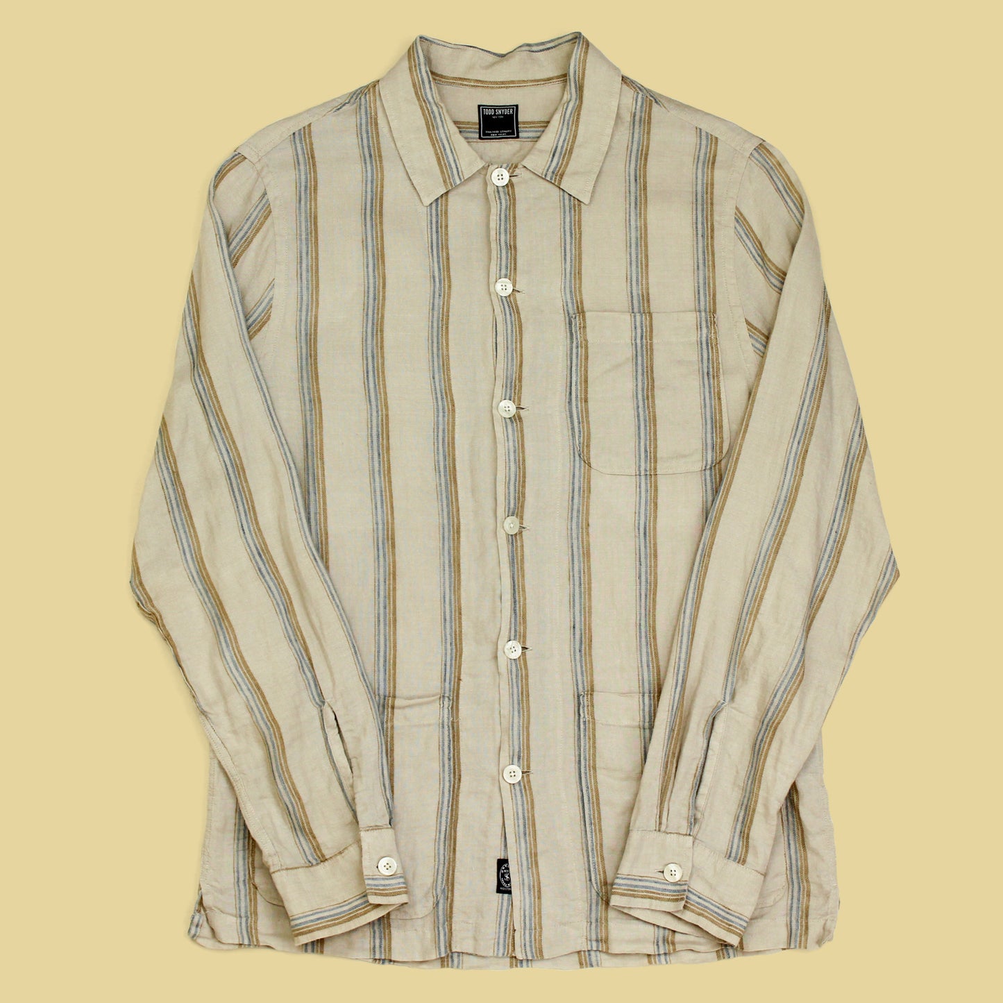 Todd Snyder Striped Linen Chore Coat