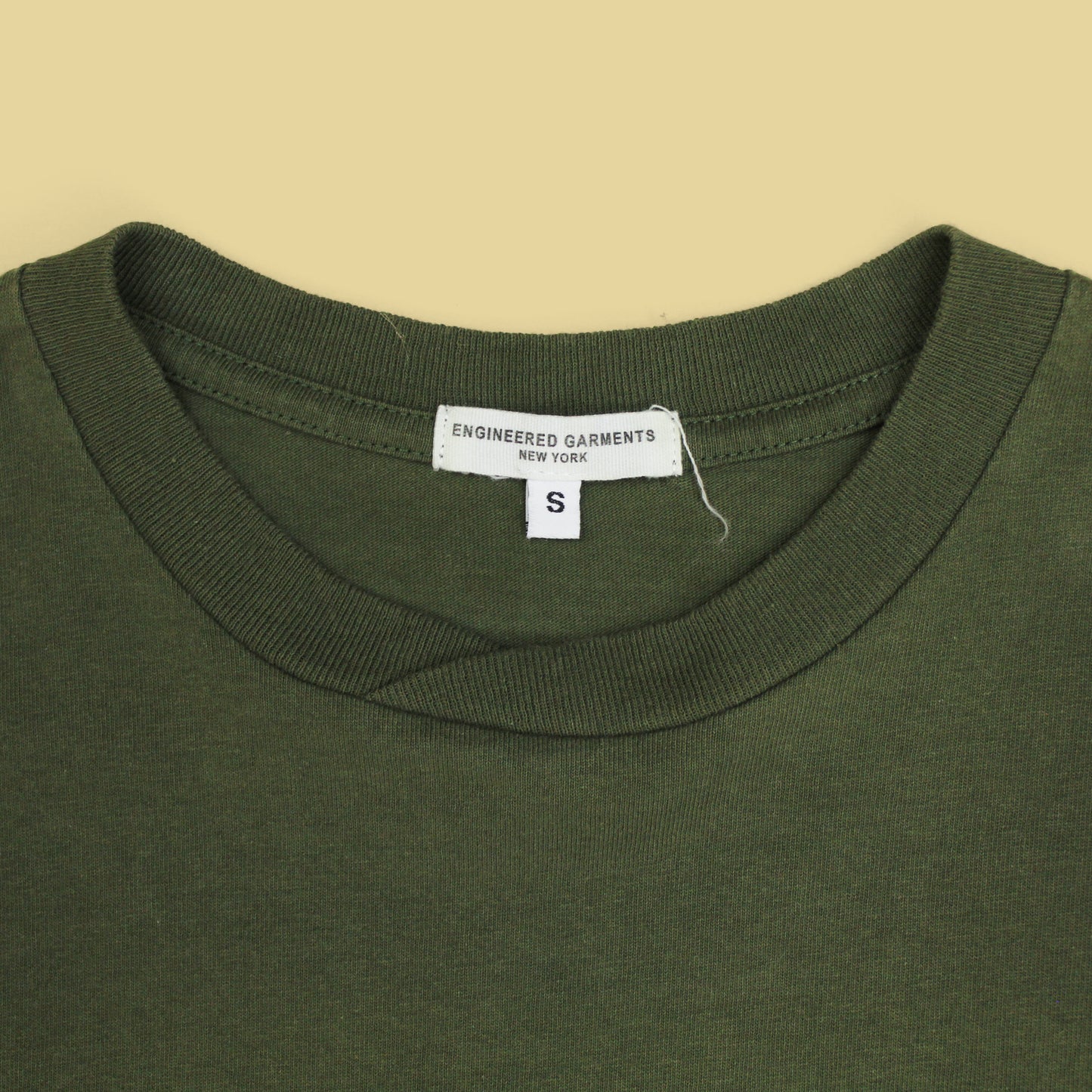 Engineered Garments The First & The Future Graphic Print Cross-Crew Pocket T-Shirt