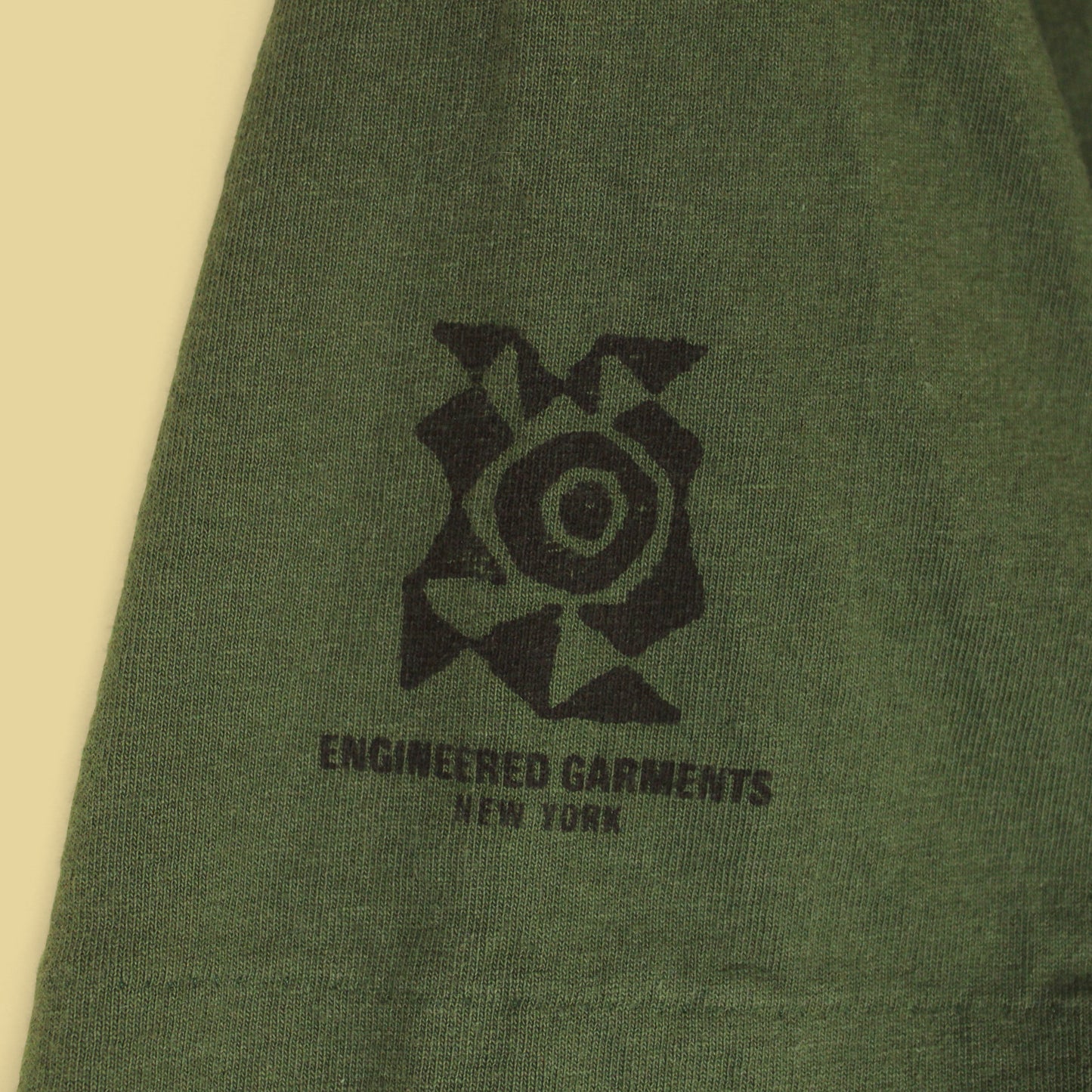 Engineered Garments The First & The Future Graphic Print Cross-Crew Pocket T-Shirt